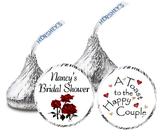 Hersheys Kiss Bridal Shower Labels